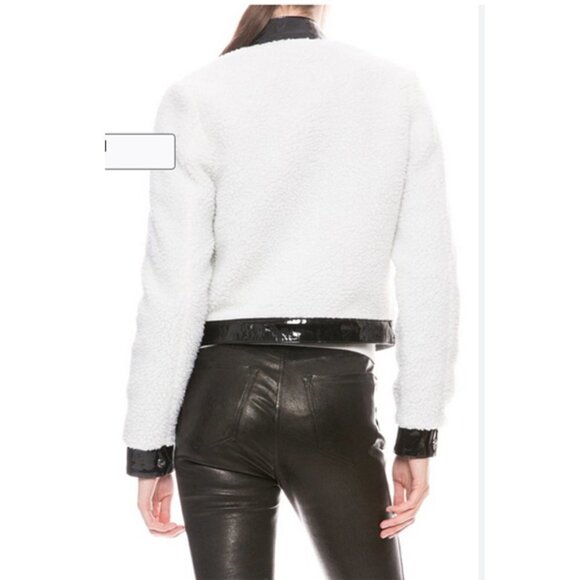 The mighty company St. Andrews sherpa leather jacket M NWT - Picture 3 of 11